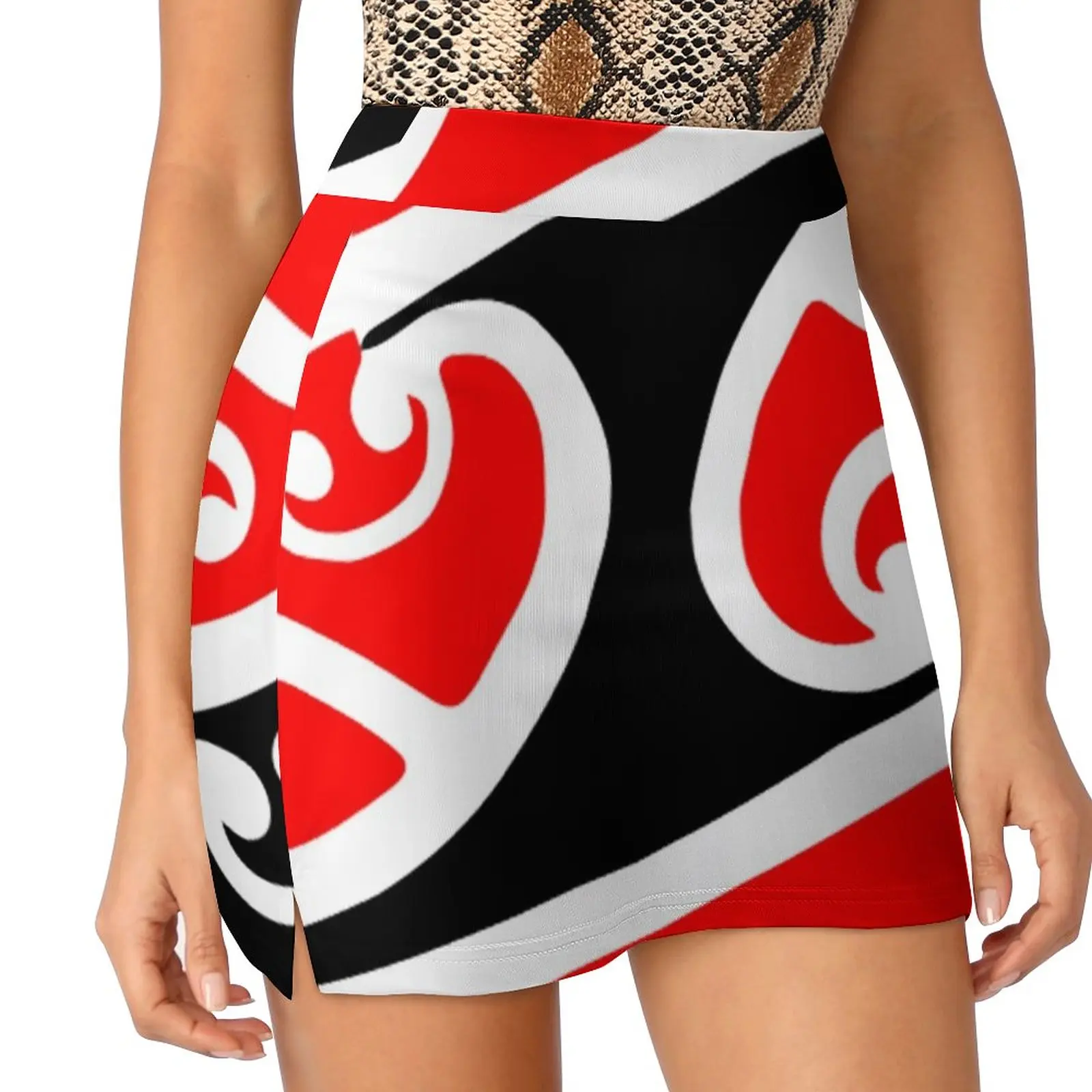 Maori Kowhaiwhai Pattern 2 Light Proof Trouser Skirt korean skirt fashion skirts women summer 2023