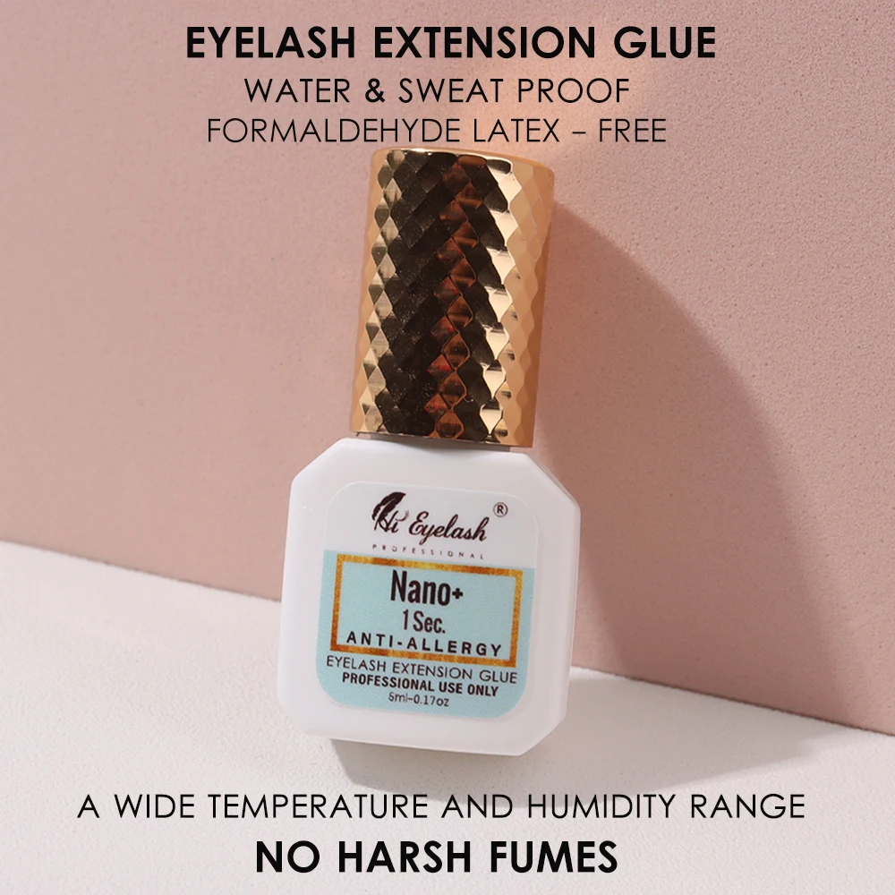 

5ml Eyelash Extension Adhesive Glue Long Lasting 1s Fast Drying Professional Anti-Allergy Lashes Glue Waterproof Private Label