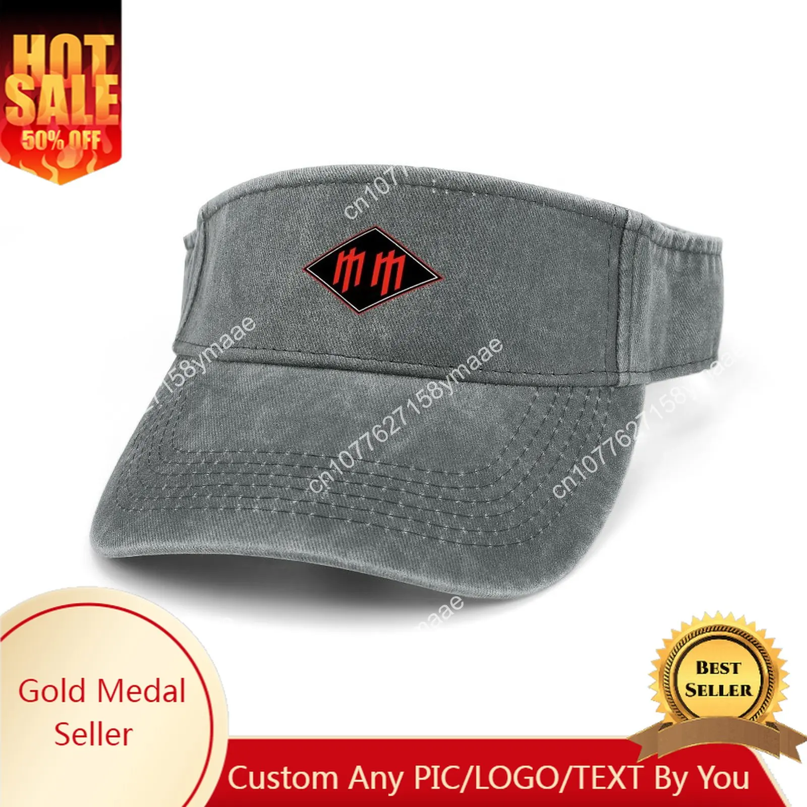 

Marilyn Manson Sun Visor Leaky Top Cowboy Hats Mens Womens Customize DIY Cap Sports Baseball Tennis Golf Caps Empty Open Top Hat