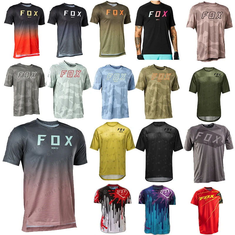 2021 New Motocross Mountain Enduro Bike Abbigliamento Bicicletta Moto Downhill T-Shirt Hpit Fox Uomo Ciclismo Jersey Camicie Mtb Bmx