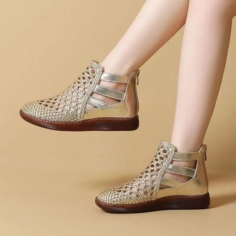 Sandals Women Summer Round Toe Thick Sole Hollow Out Sandals for Women Orthopedic Sandals Comfort Woman Zapatos De Mujer 6