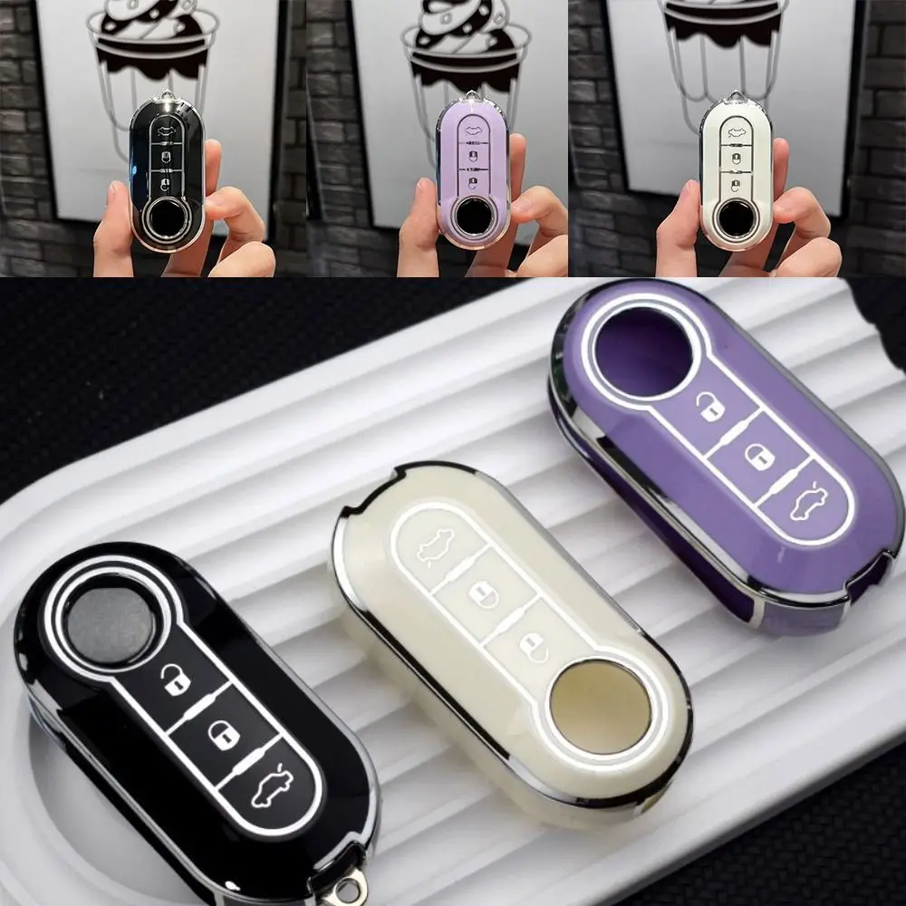 Tpu Car Key Case Key Protector Protezione Completa Flip Key Case Cover Per Fiat/Ducato 500 500L/Panda/Grande/Punto/Lancia/Musa