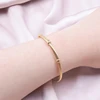 1Pc Stainless Steel Simple Beads Twist Cable Wire Bracelet For Women Kpop Styles Punk Open wrist Men Bangle Jewelry Accessories 4