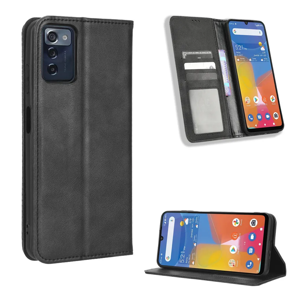 Per Consumer Cellular Zmax 5G Flip Pu Leather Wallet Custodia Ad Adsorbimento Magnetico Per Consumer Cellular Zmax 5G Zte Z7540 Phone Bag