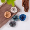 Nature Agate Geode Stone Irregular Colourful Electroplating Druzy Cluster Rocks Mineral Specimen Home Decor 4