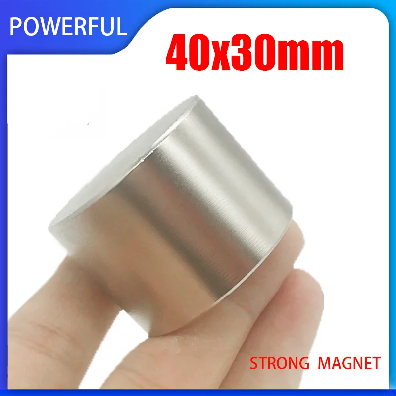 1PC 40x30mm Bulk Round Search Magnet 40mm x 30mm Big Rare Earth Neodymium Magnet N35 Permanent Magnet Strong Disc
