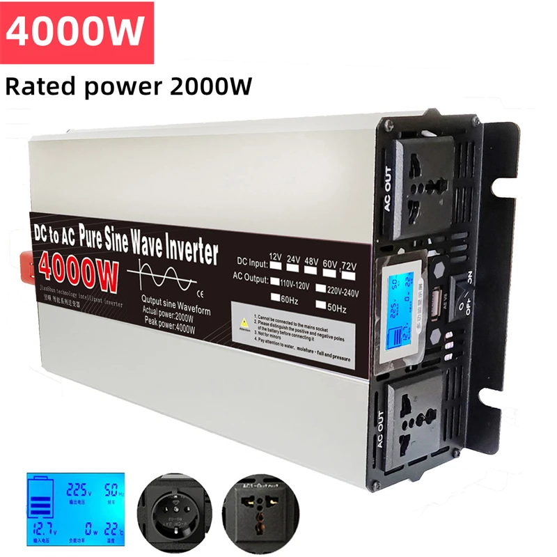 Inverter 5000W Solar Inversor 24v 110v 220v Onda Pura Power Pure