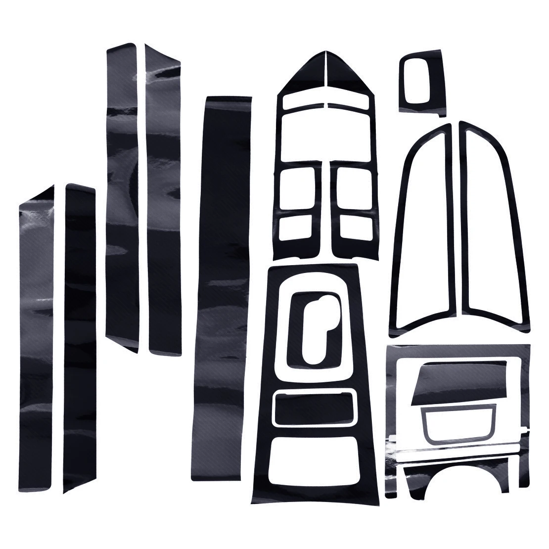 

1 компл. 5D черное углеродное волокно Стильная Пластиковая центральная консоль переключения передач Панель наклейка подходит для Porsche Cayenne 2011-2017 LHD