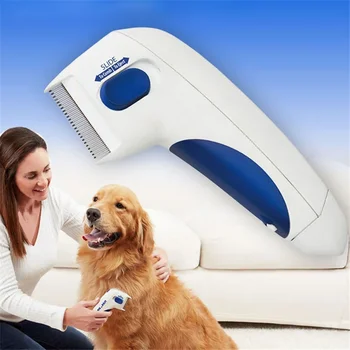 공장 직접 반려 동물 고양이 개 전기 터미네이터 브러시, 제거 방지, 이가 클리너, 전기 헤드, 애완 동물 벼룩 빗