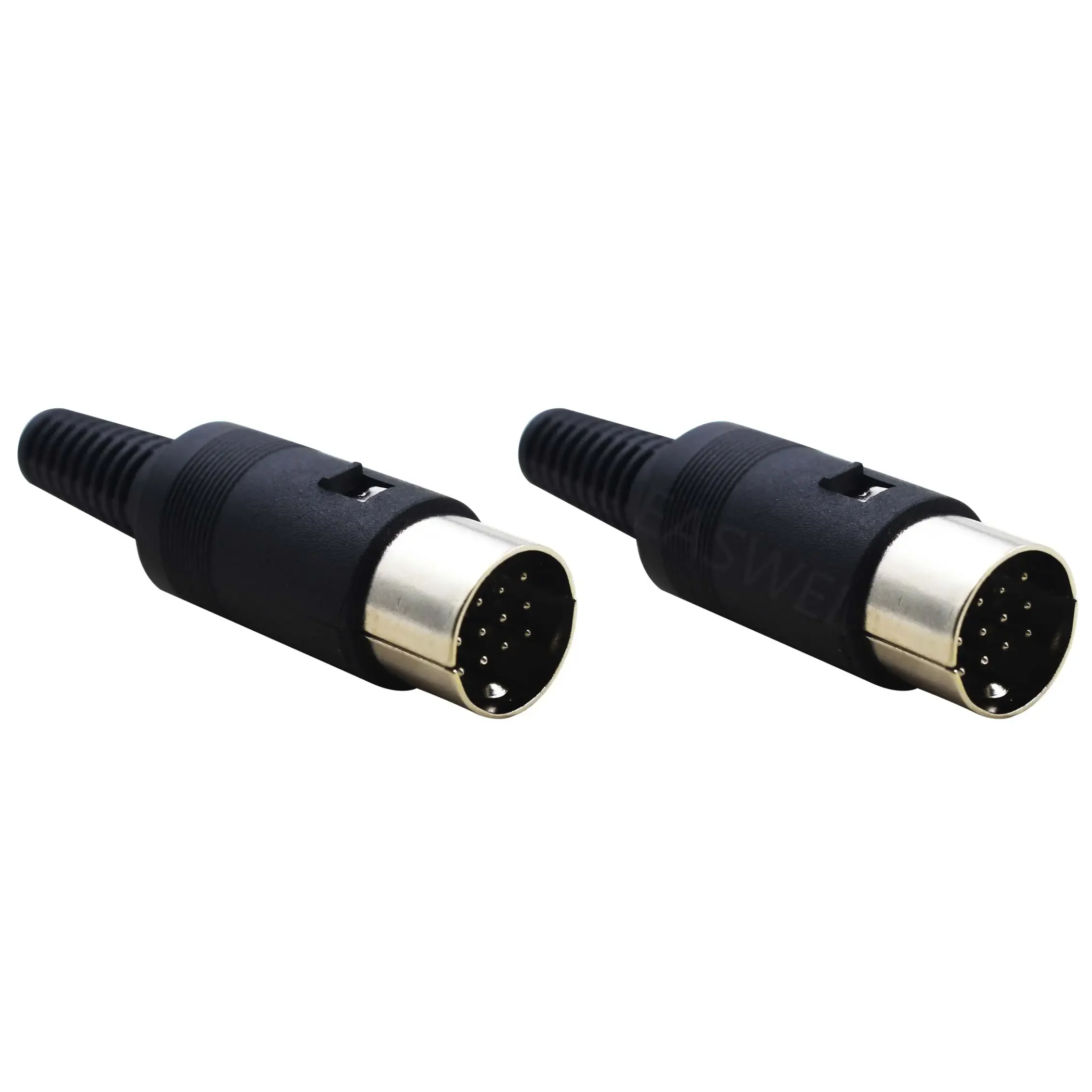 2x DIN Plug 13 Pin Male Inline Audio Adapter Connector For Atari ST Kenwood Icom