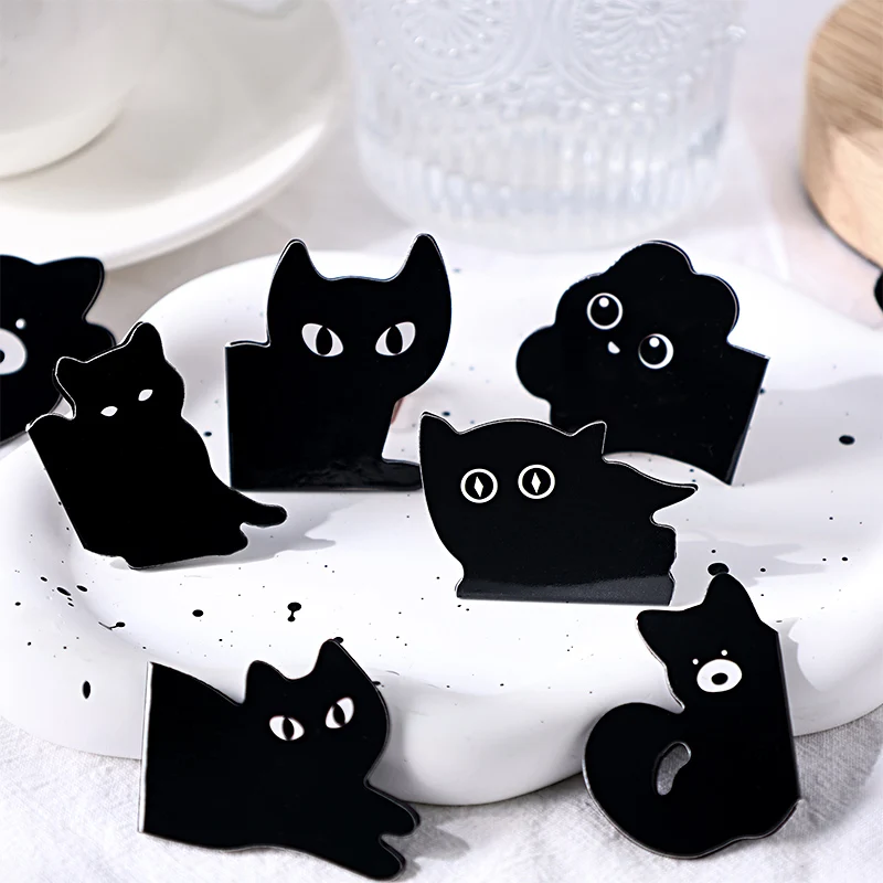 Magnetic Bookmark Bookmarks Stationery Supplies 6pcs Hidden Corner Magnetic Bookmarks for Books Cute Cartoon Cat Dog Rabbit Page Clips Book Marker Unique Reading Gift A7675