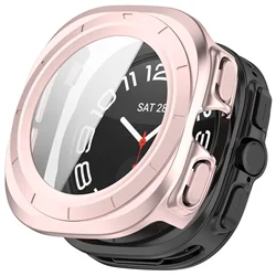 Premium Tempered Glass Protective Cover for 47mm Watch - Enhanced Screen Safety & Durable Bumper Casing (Original pink)