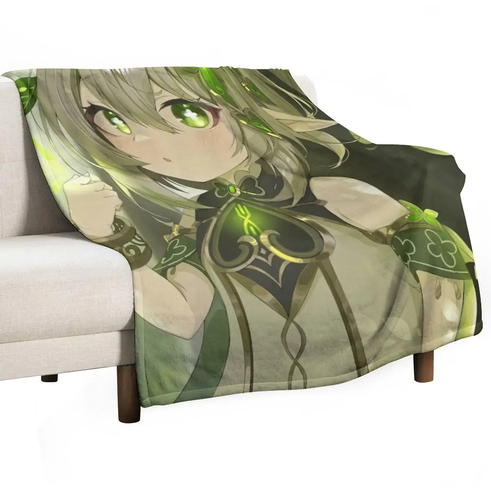 

Nahida Genshin Impact Throw Blanket cosplay anime Flannel Fabric Decoratives For Baby Blankets
