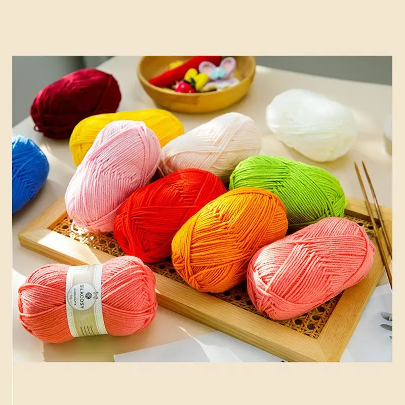 4-Strand Acrylic Milk Milk Cotton Yarn For Hand Knitting Acrylic Blending Knit Yarn Crochet Scarf Hat DIY Line Threads Handmade 4