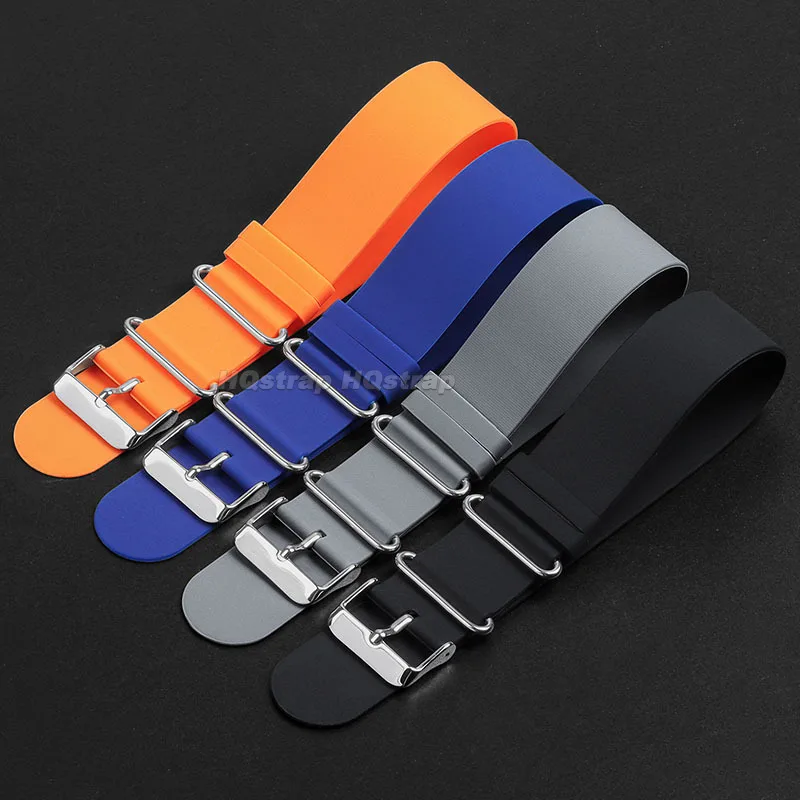 Premium Silicone Sport Watch Strap - Soft and Comfortable Wristband, Waterproof and Durable