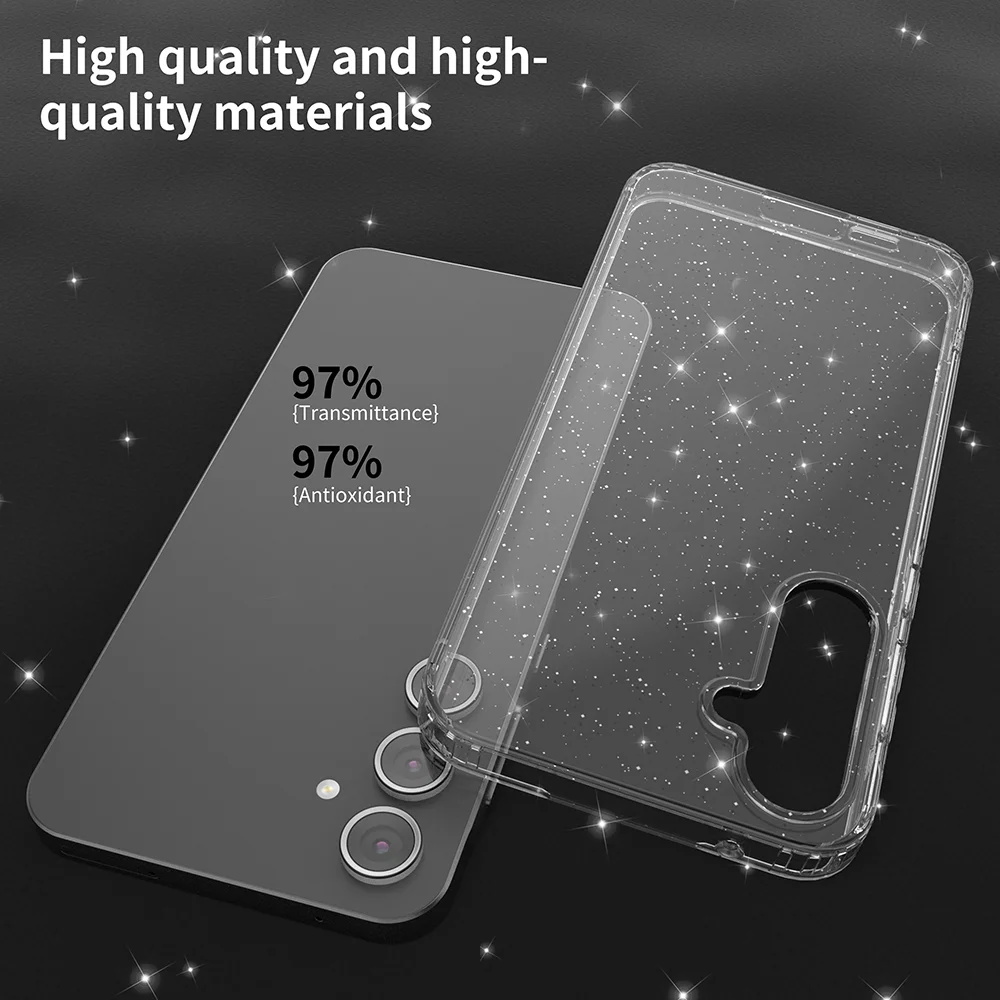 Luxury Glitter Transparent Shockproof Phone Case Cover