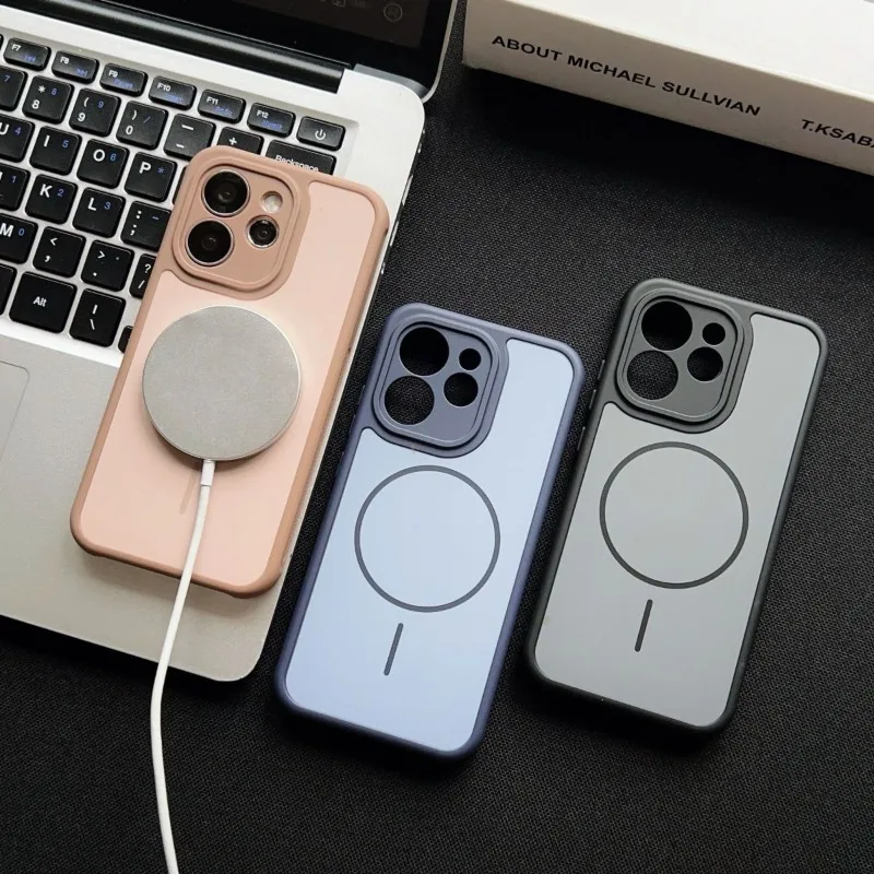 Stylish TPU Case with Skin-Friendly Feel, Magsafe Compatibility, and Shockproof Protection