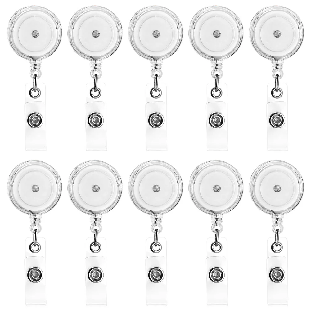 

10pcs Name Badge Holders Nurse Badge Buckles Multi-function ID Card Holders for Doctor Nurse