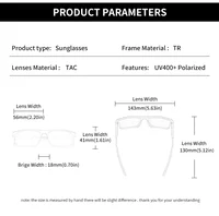 Солнцезащитные очки GCV Мужские поляризационные, роскошные солнечные, для отдыха, вождения, винтажные, для путешествий, рыбалки, классические — изображение 6