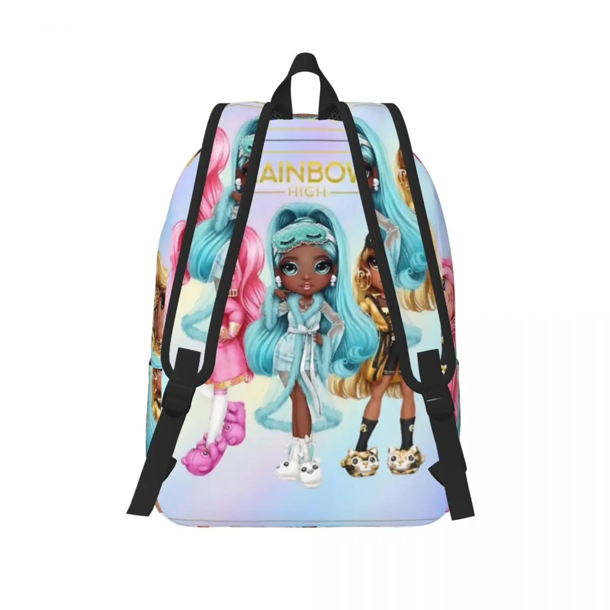 Rainbow High Slumber Party Backpack Middle High College School Student Bookbag Men Women Daypack Outdoor 3