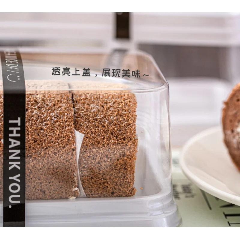 50Pack Transparent Swiss Roll and Dessert Cake Boxes, Clear Plastic Cookie and Muffin D... - SKU DCB01749 - UGI Packaging