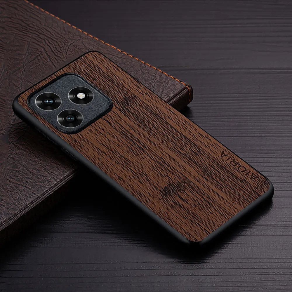 Luxury Bamboo Wood Pattern Leather Phone Case Cover