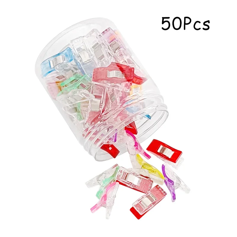 BamLue 120 Pieces Sewing Clips Multi-Color for Sewing Craft Clamps Crafting Crochet and Knitting All Purpose Clips for Quilting Binding Clips Fabric