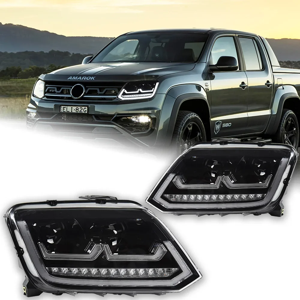 Car Lights for VW Amarok Headlight Projector 2010-2020 Dynamic Signal Head Lamp LED Headlights Drl Lens Automotive Accessories led headlight for toyota tundra 2014 2020 led lens headlights assembly