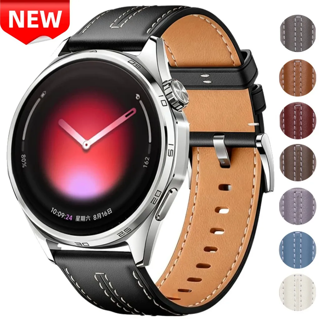 Premium Leather Watch Strap, 18mm/22mm, Business & Sports Style