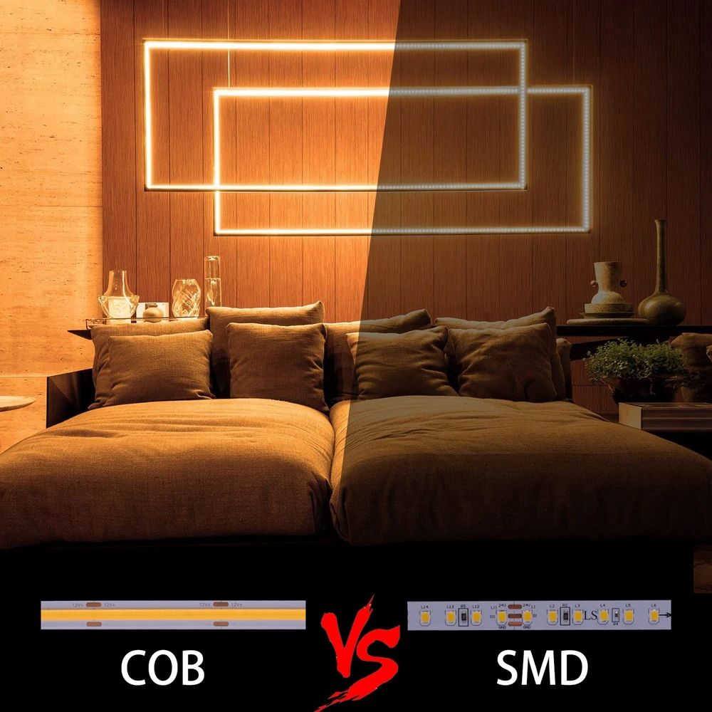 COB LED Strip Light High Density Linear Flexible Tape 480/528Leds/m Warm Nature