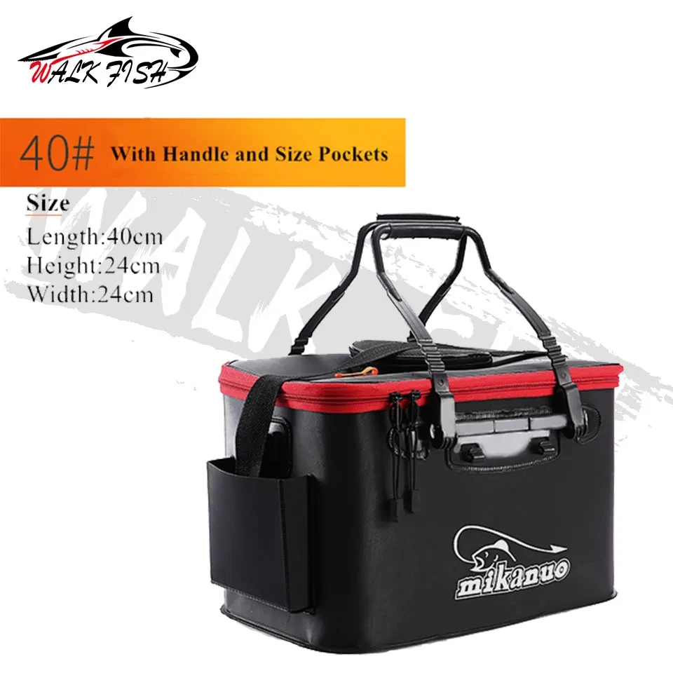 WALK FISH Thicken Fishing Bag Folding EVA Fishing Bucket Portable Live Fish Box