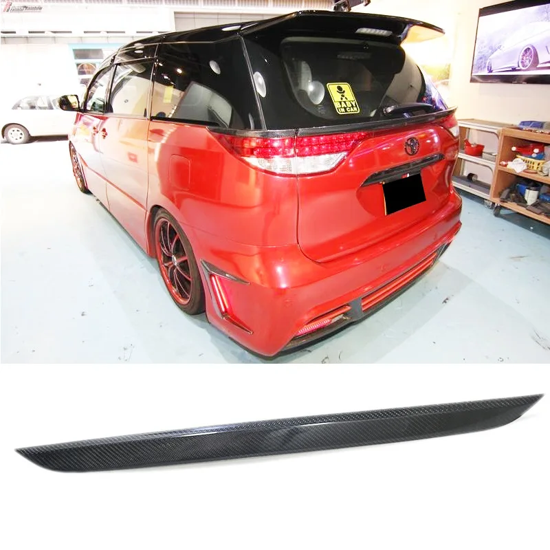 Carbon-Fiber-Tailgate-Trim-Strip-Spoiler-Rear-Wings-Lip-Trunk-Wing-Body ...
