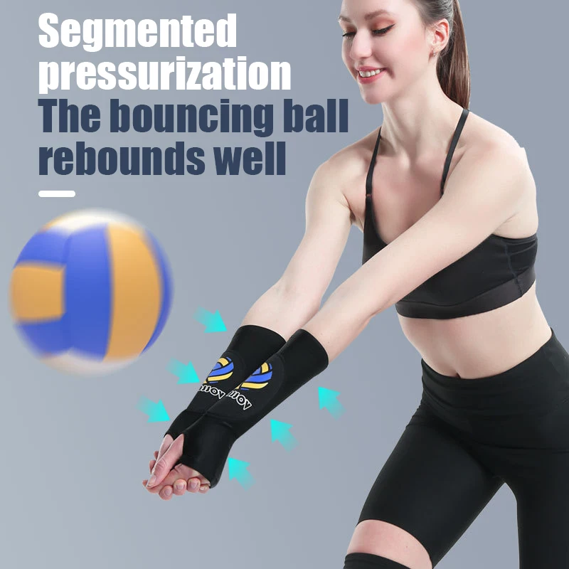 Volleyball Padded Passing Forearm Hitting Sleeves 1 Pair Arm Sleeves And Wrist Support With Protection Pad For Girl Boy Adult