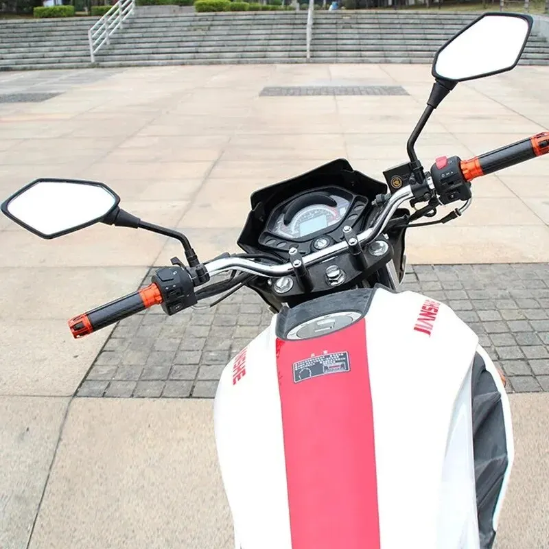 Motorcycle Mirror 2Pcs/Pair 8mm 10mm Scooter E-Bike Rearview Mirrors Electromobile Back Side Convex