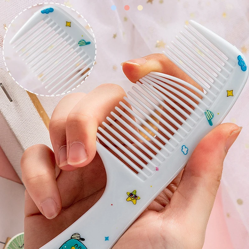 2Pcs/Set Cute Kids Hairdressing Comb Anti-static Pointed Tail Comb for Girls Whale Dinosaur Giraffe Unicorn Hair Cmb hair comb hair comb set