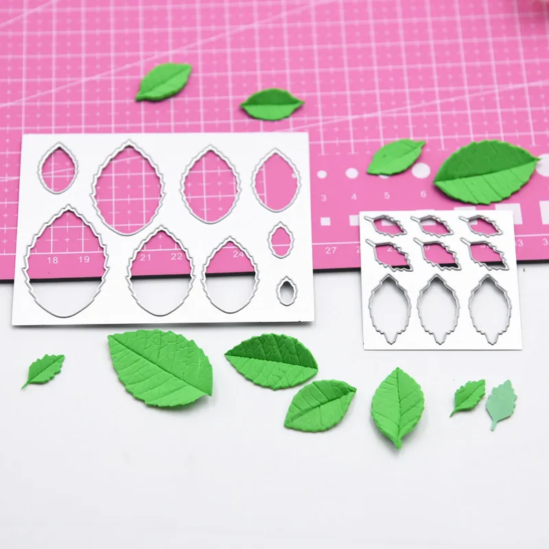 2pcs set Pottery Resin Clay Different Size Leaf Carbon Steel Cutting Mould Fondant Cake Leaf Cutting Mold Tools
