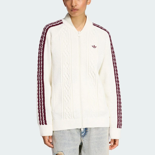 Adidas Originals Veste de sport en tricot à col montant coupe ample pour femme KS7804 1