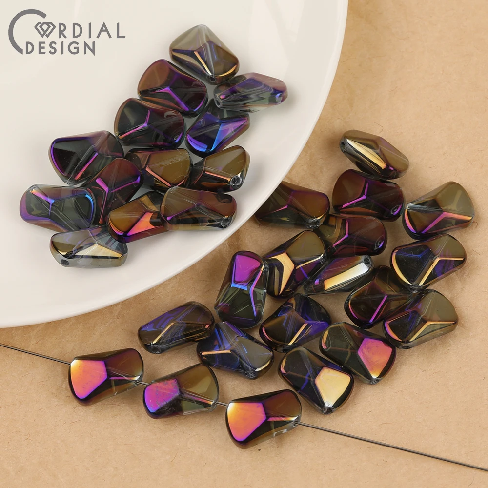 Cordial Design 10*16MM 200pcs Hand Made/DIY Glass Bead/Beads Making/Aurora Effect/Irregular Shape/Jewelry Findings & Components - cordial