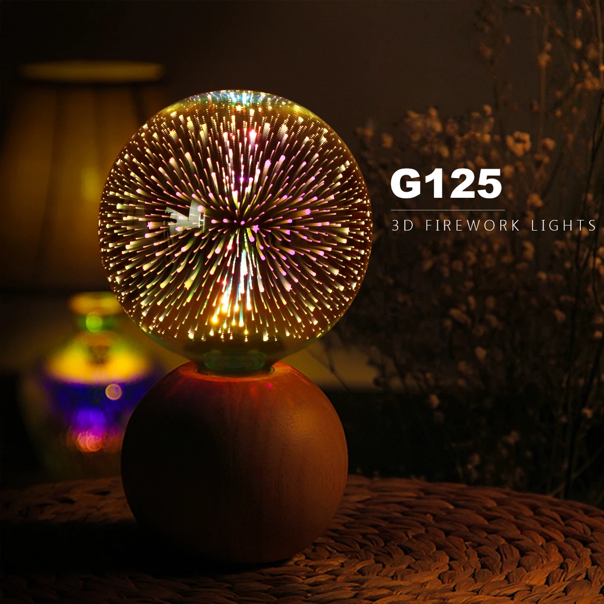 AC110V 220V E27 LED 3D 에디슨 전구 유리 빈티지 불꽃 놀이 램프 A60 ST64 G80 G95 G125 홈 룸 크리스마스 장식 조명