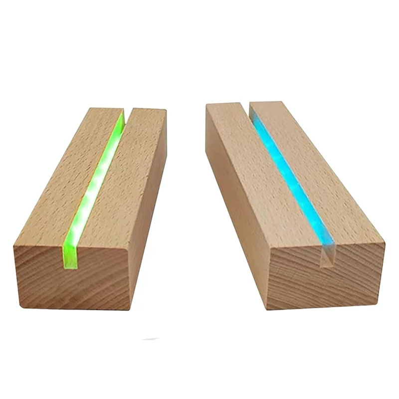 5mm RGB Color Lights Base Led Display Stand with Gold Touch Sensor AAA Battery Powered for 3D Acrylic Plexiglass Night Lights