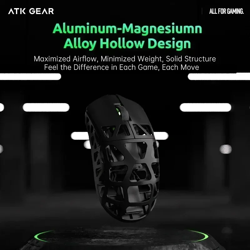 42g ATK FIERCE X 8Kワイヤレスメッシュゲーミングマウス 本体 ATK