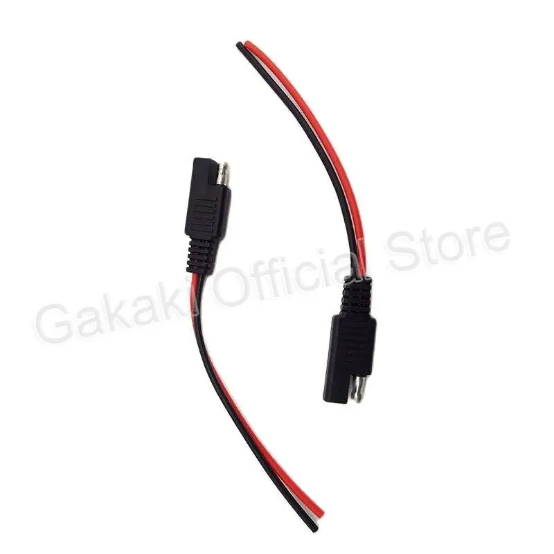 Power Extension Cable DIY SAE 12V 18AWG 15CM Automotive Male Female Plug Wire Connector