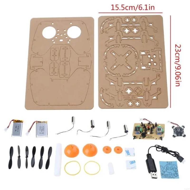 547C Remote Control Toy Aircraft DIY Science and Education Remote Control Aircraft Easy Fly for Beginners Boys Girls