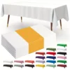 Disposable Table Cloth for Retangle Table Decorative Plastic Tablecloth for Parties Picnics Camping Waterproof Stain-Resistant 1