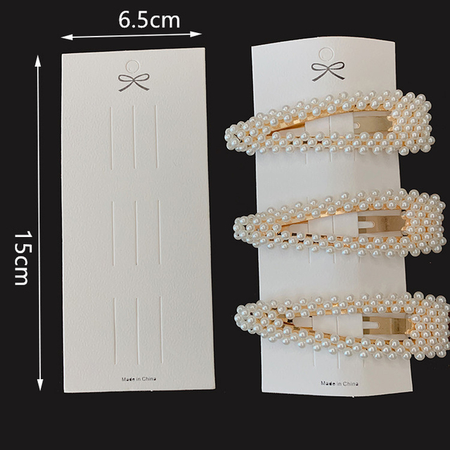 Kraft Paper Card for Hair Clips 8x16cm Paper Hairpin Barrettes Display Packaging Card Hair Bow Organizing Cardboard Holder