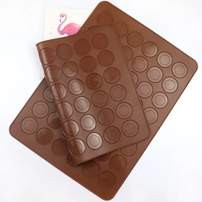1pc 48-Cavity DIY Macaron Mold - Create Delicious Treats with This High-Temp Resistant Silicone Baking Mat! for Restaurant