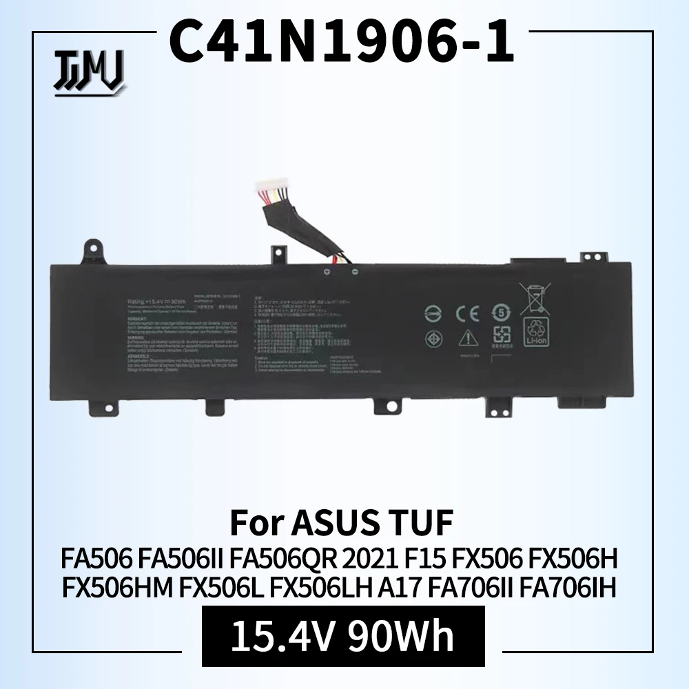 

C41N1906-1 Battery for ASUS ROG Zephyrus Duo 15 GX550 GX550LXS GX550LWS for ASUS TUF Gaming A17 TUF706QE F17 FA506 FA506I FA706I