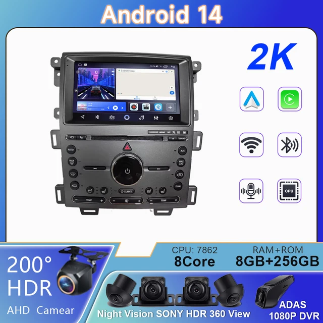 Android Auto For Ford Edge 2011 2012 2014 2015 Car Radio Video Player 5G WIFI Navigation Multimedia Stereo Carplay No 2din DVD