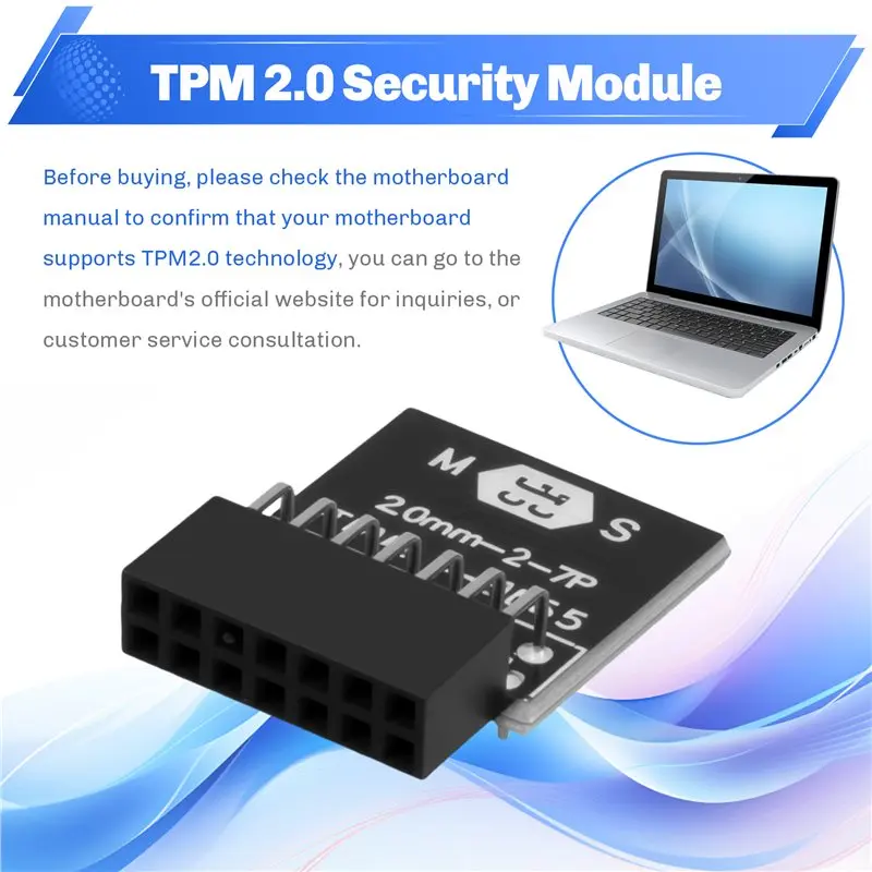 A92Z LPC TPM 2.0 암호화 보안 모듈 원격 카드 TPM2.0 모듈 보드 (윈도우 11용)