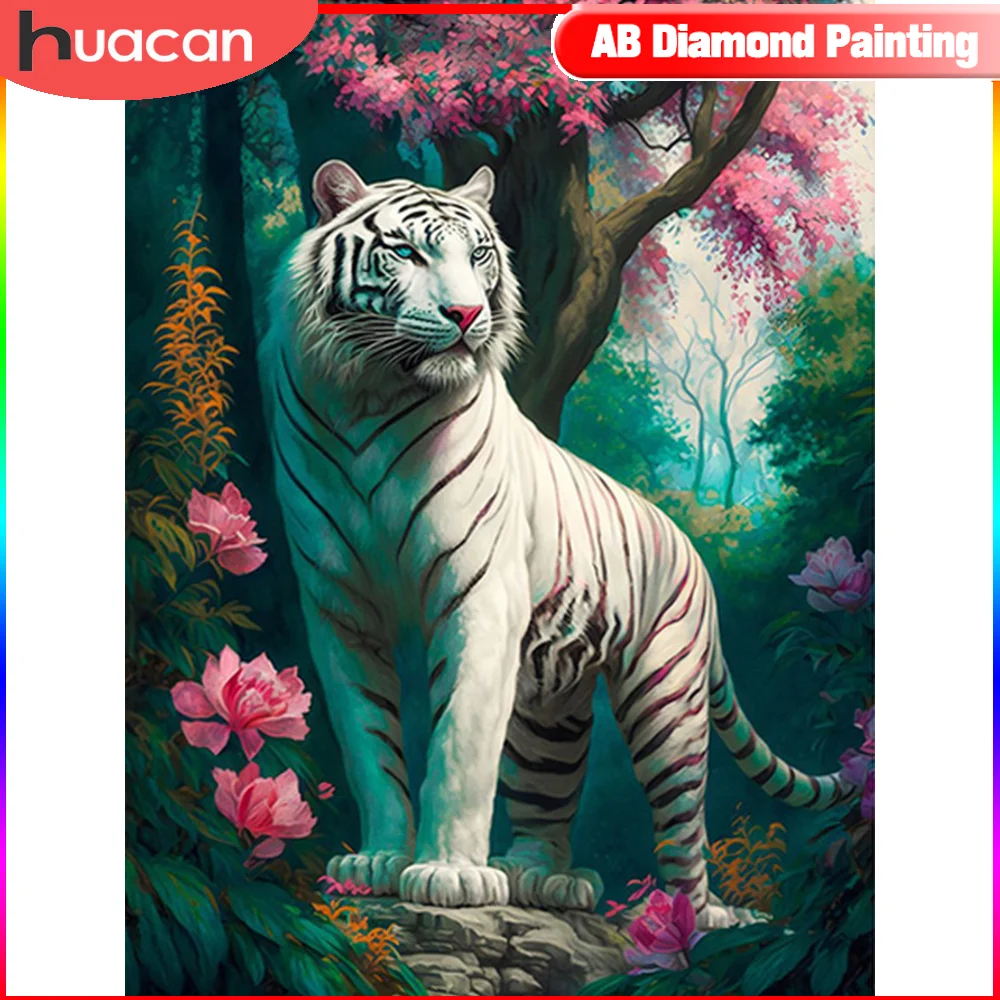 Huacan Diamond Painting Kits Tiger Black And White New Arrivals